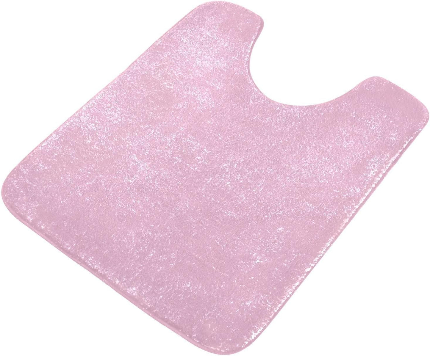 Light Pink Bathroom Rug Rectangular Bath Mat Non Slip Bath Rugs Absorbent Shaggy Bathmats for Sink Shower 16" x 24"