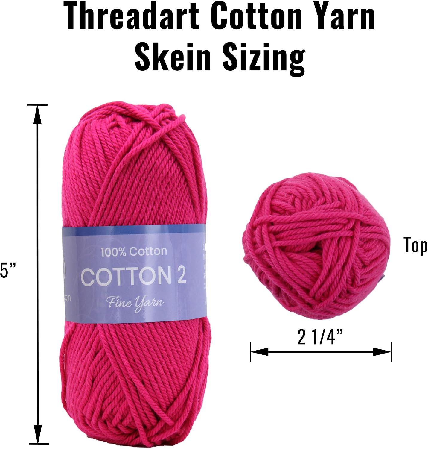 ThreadArt Cotton Crochet Yarn, Fine #2 Sport, 3 Pack 165yd, Peach 3508 | Pure cotton crochet yarn for dishcloths, bags, amigurumi and home decor. Soft feel with clean stitch definition.