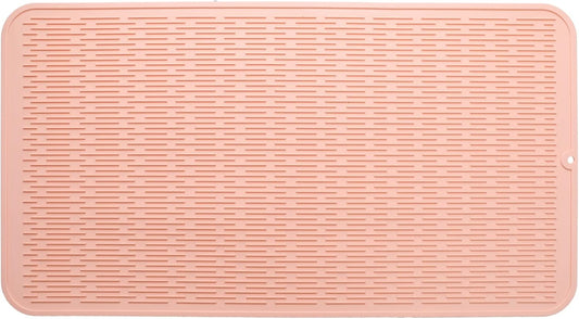 MicoYang Silicone Dish Drying Mat for Multiple Usage,Easy clean,Eco-friendly,Heat-resistant Silicone Mat for Kitchen Counter or Sink,Refrigerator or Drawer Liner Pink 4XL 32 inches x 18 inches