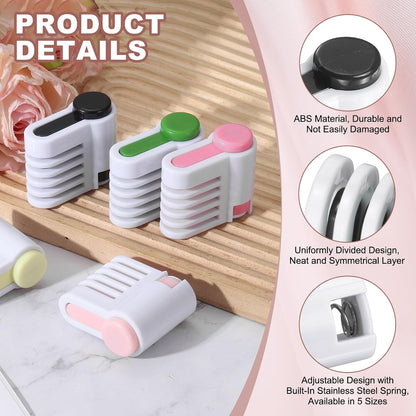 uxcell 2 Pcs Cake Leveler Slicer, DIY Cake Slicer, 5 Layers Bread Leveler, Pink/Black