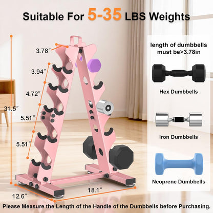 TomCare 6-Tier|5-Tier|4-Tier|2-Tier Dumbbell Rack Stand Only, Weight Rack for Home Gym Storage Stand for Weights Metal Weight Stand Dumbbell Holder (Dumbells not Included)