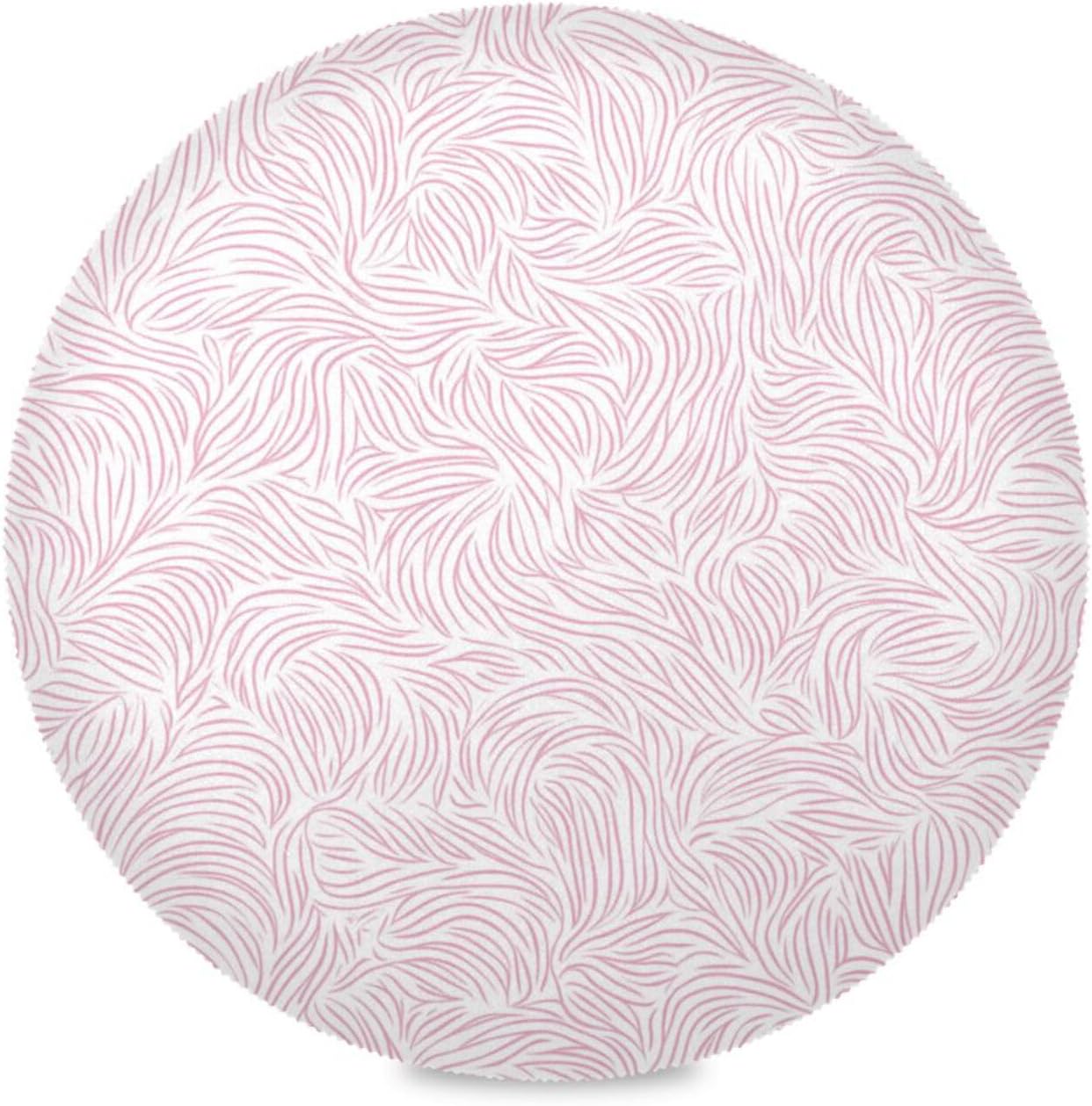Abstract Peach Pattern Round placemats Outdoor Reversible Quilted placemat Moroccan placemats for Dining Table placemats Waterproof Round placemats Set of 6 Natural 15.4x15.4in