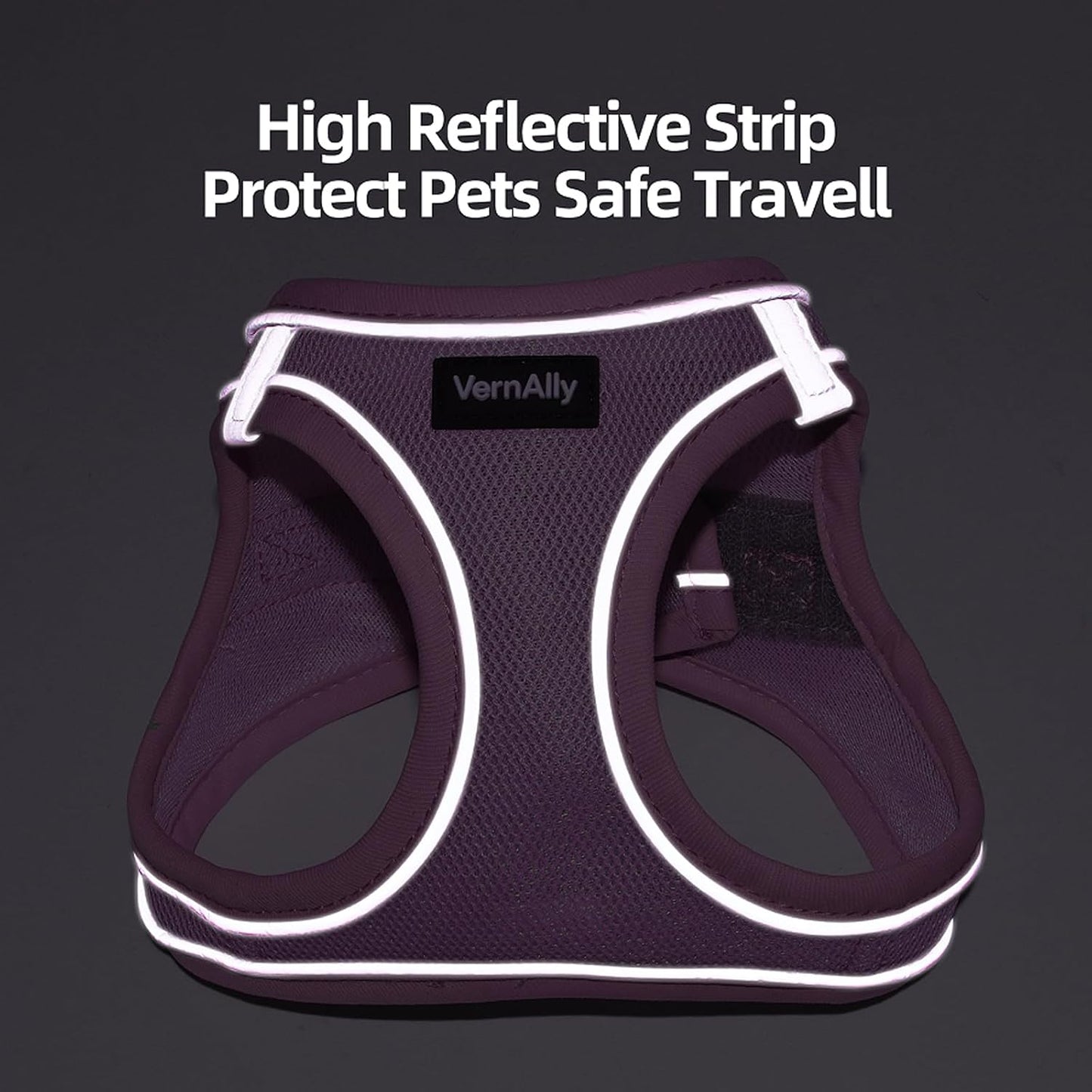Sparkly Dog Harness Small Sized and Leash Set for Small Dogs Cats,Pink XXS Puppy Harness, Step in Soft Dog Reflective Vest, Breathable Mesh Pet Harness. (Pink, XXS)