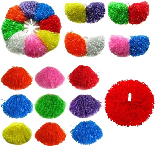 Shining Cheer Pom Poms 8pair 2 Styles Competition Flower Fancy Cheerleader Pompoms Club Sport Supplies Cheerleading Cheering Ball Dance Party Decorator