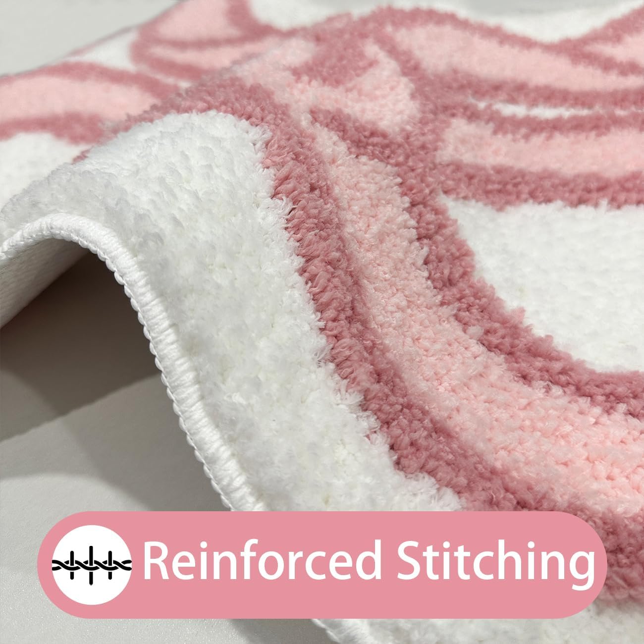 Coquette Bow Rug Pink Bathroom Rugs Extra Soft Microfiber Quick Dry Bath Mat Non Slip Cute Aesthetic Decor Carpet Preppy Water Absorbent Bathtub Shower Mat Toilet Door Mat, 16" x 29"