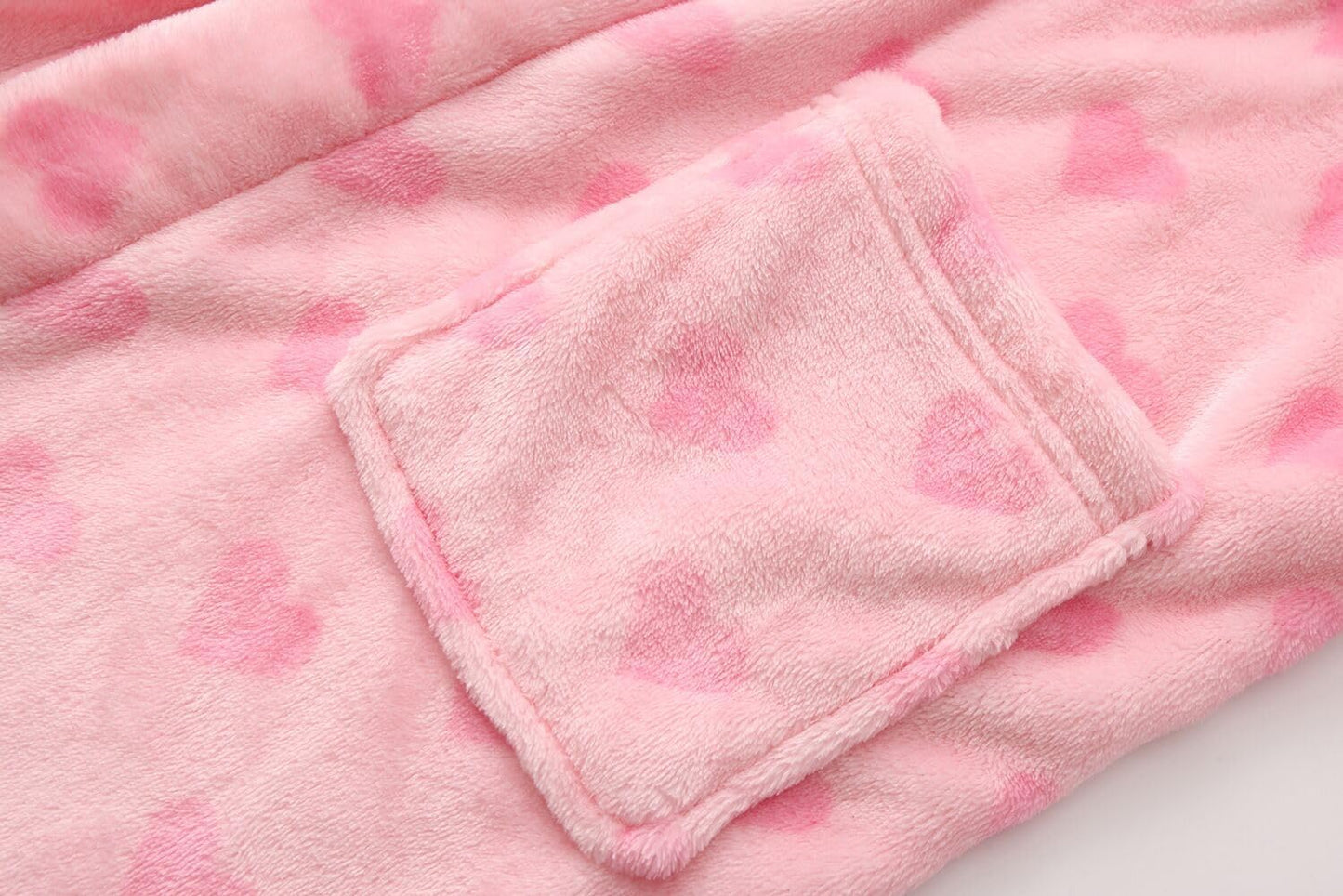 Girls Fleece Robe Boys Hooded Bathrobe Soft Flannel Robe For Kids