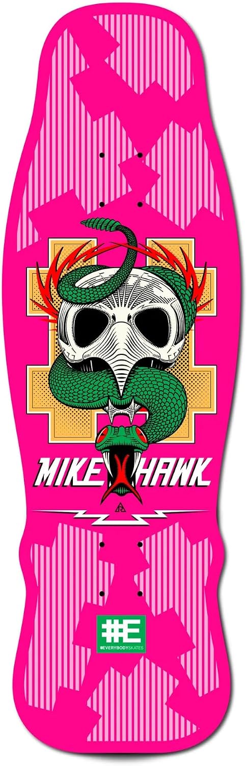 Everybody Skates Skateboard Assembly Mike Hawk Standard Pink 10" x 32" Complete