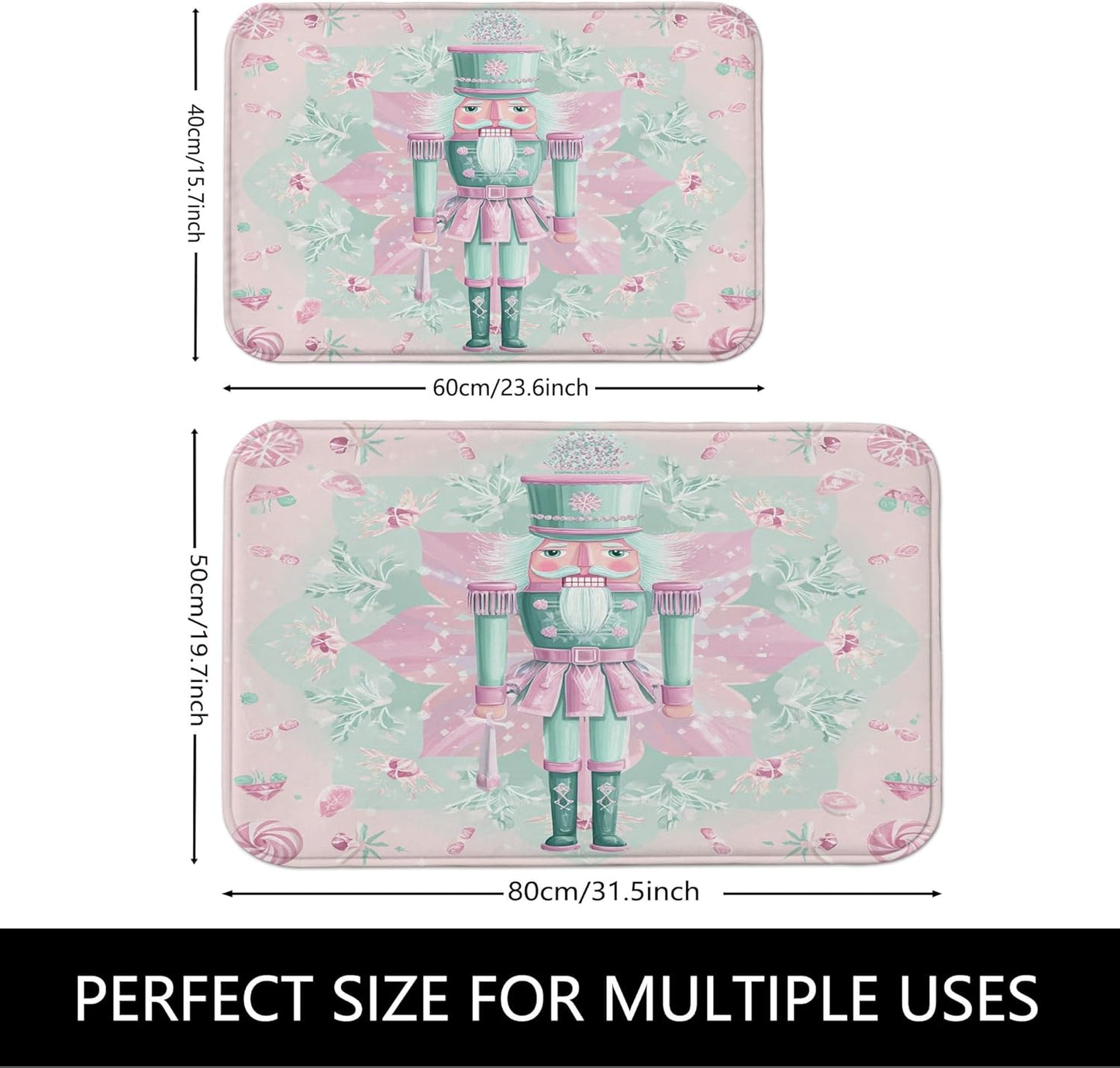 Pastel Floral Quick Dry Bath Mat, Elegant Peach Roses Leaf Absorbent Non Slip Shower Mat, Spring Decorative Flannel Washable Bath Rugs for Bathroom Toilet Restroom 16x24 Inch