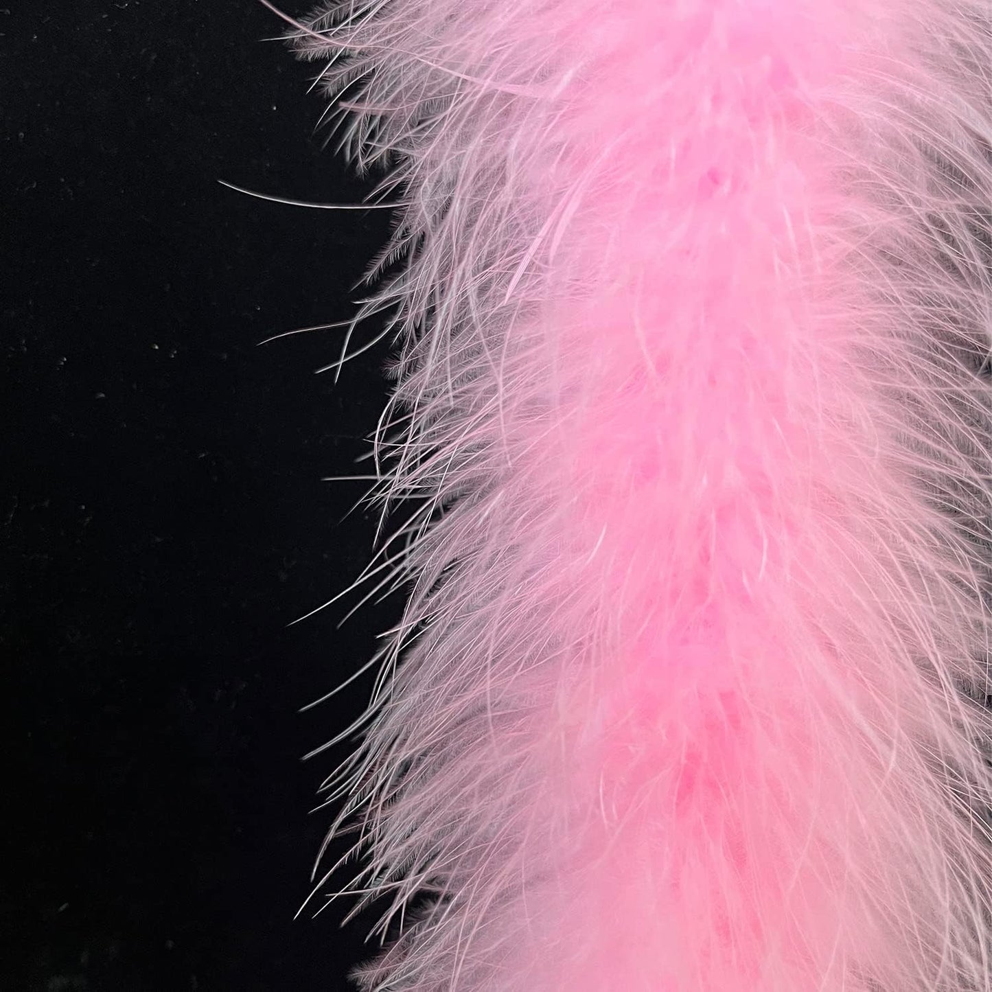 2 Yards 20g Fluffy Marabou Feather Boa for DIY Craft Sewing Trim Home Wedding Party Decoration-Light Pink