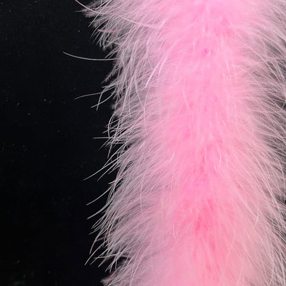 2 Yards 20g Fluffy Marabou Feather Boa for DIY Craft Sewing Trim Home Wedding Party Decoration-Light Pink
