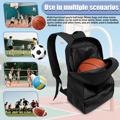 Personalized Sports Backpack for Basketball Soccer Volleyball Football, Custom Ball Backpacks with Separate Shoe Compartment, Customized Name Number Logo Training Gym Bag, LightPink