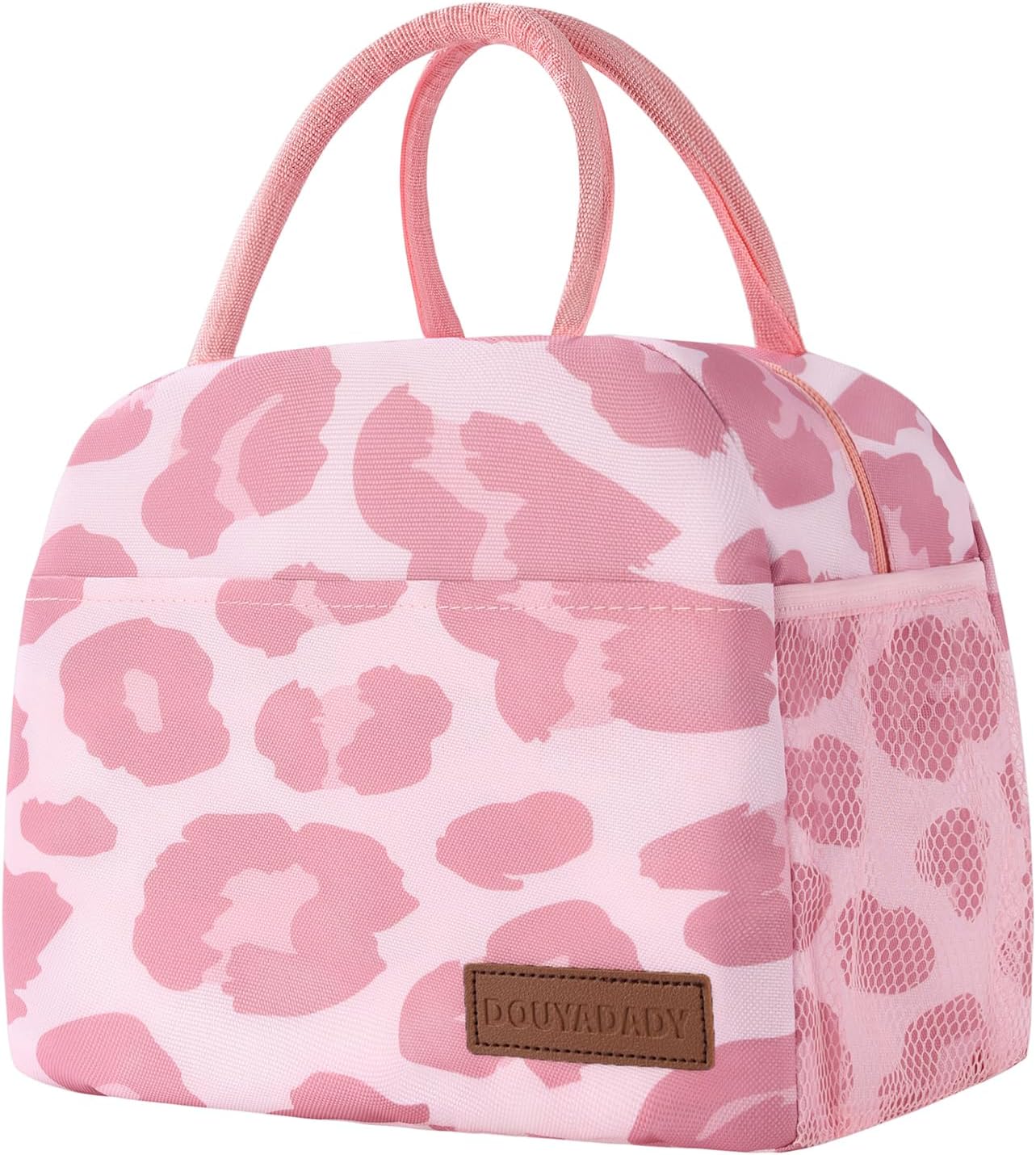 douyadady Lunch Bag Women/Men Lunch Box Women/Men (pink leopard)