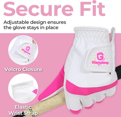 Womens Golf Glove for Left or Right Hand 1 Pack, Breathable Lightweight Ladies Golf Glove with Non-Slip Grip for Women Golfers