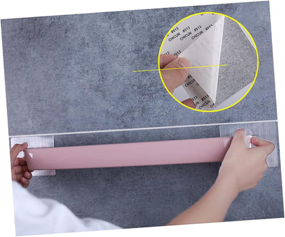 Wall Mounted Towel Rack Pink Self Adhesive Towel Shelf for Bathroom Kitchen Space Saving Storage