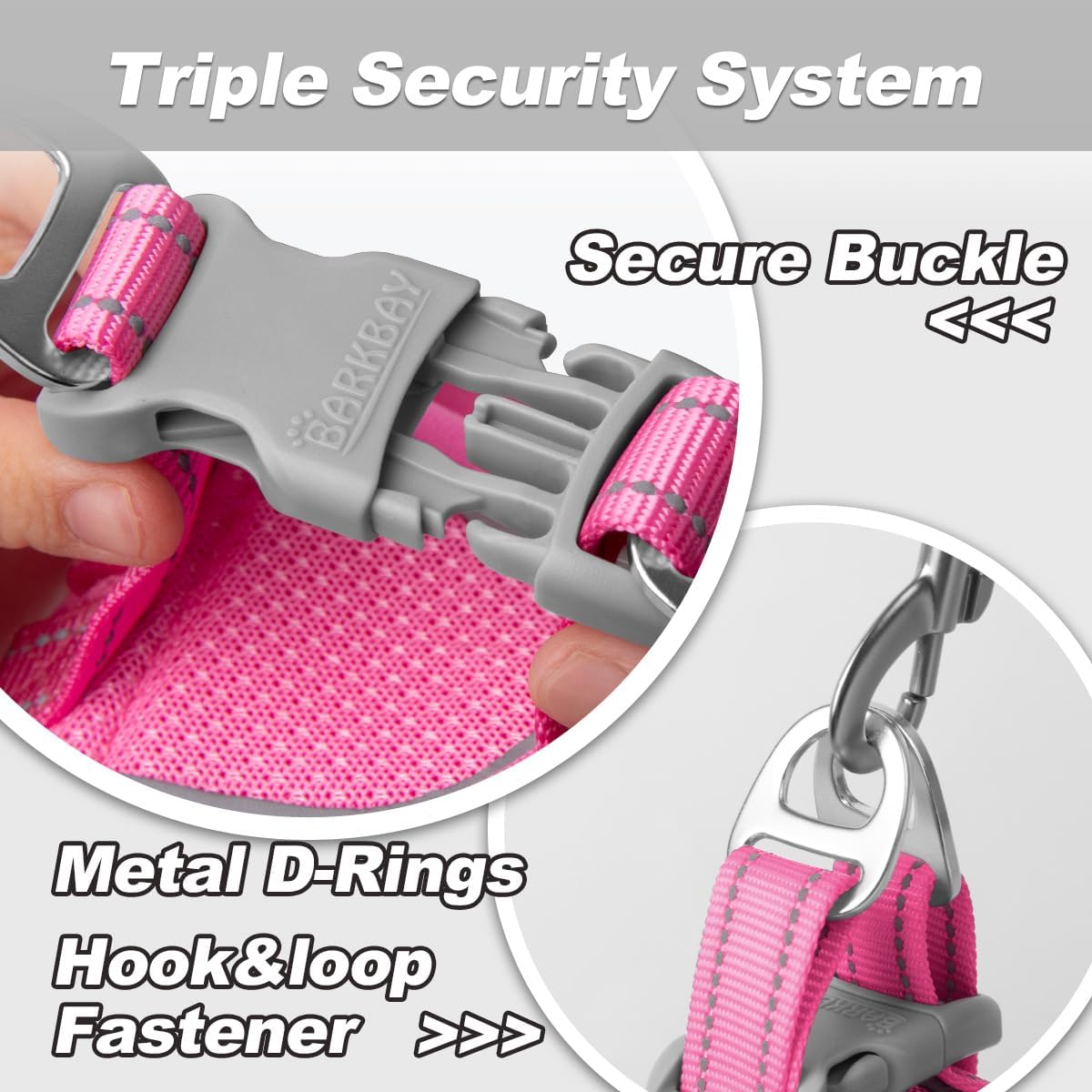 Dog Harness and Leash Set,Step in Small Sized Dog Harness,Soft Mesh,No-Chock,Reflective Adjustable,Secure with Hook & Loop Fastener,Puppy Vest for Small,Medium Dogs(Pink,S)