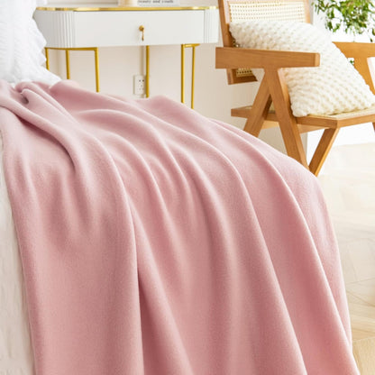CAI TENG Fleece Throw Blanket Bulk 6 Pack Blankets Soft Lightweight for Kids Cozy Polar Fleece Blanket 50 x 60 Solid Pet-Friendly Bed Sofa Couch Fleece Fabric Travel Wedding Gift Outdoor Pink