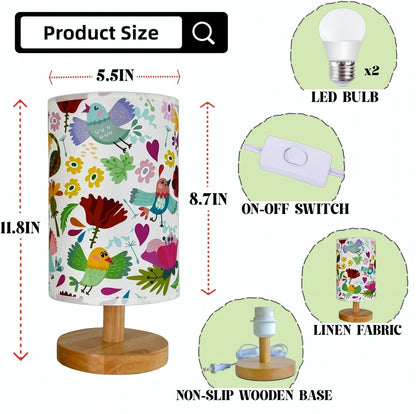 Flower Night Light for Girls - 3-Way Dimmable Boho Pink Floral Lamp for Nursery, Toddler Room, or Big Girl Bedroom, Whimsical Bedtime Reading Light, Gifts for Girls
