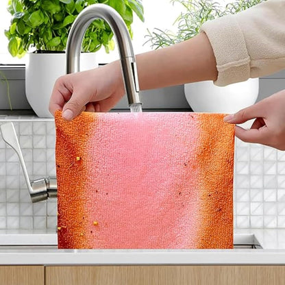 Microfiber Cleaning Cloths, Reusable Cleaning Towels in Box, Microfiber Lint Free Multi-Purpose Towel, Pink, 7.9''x7.9'' (20 Pieces)