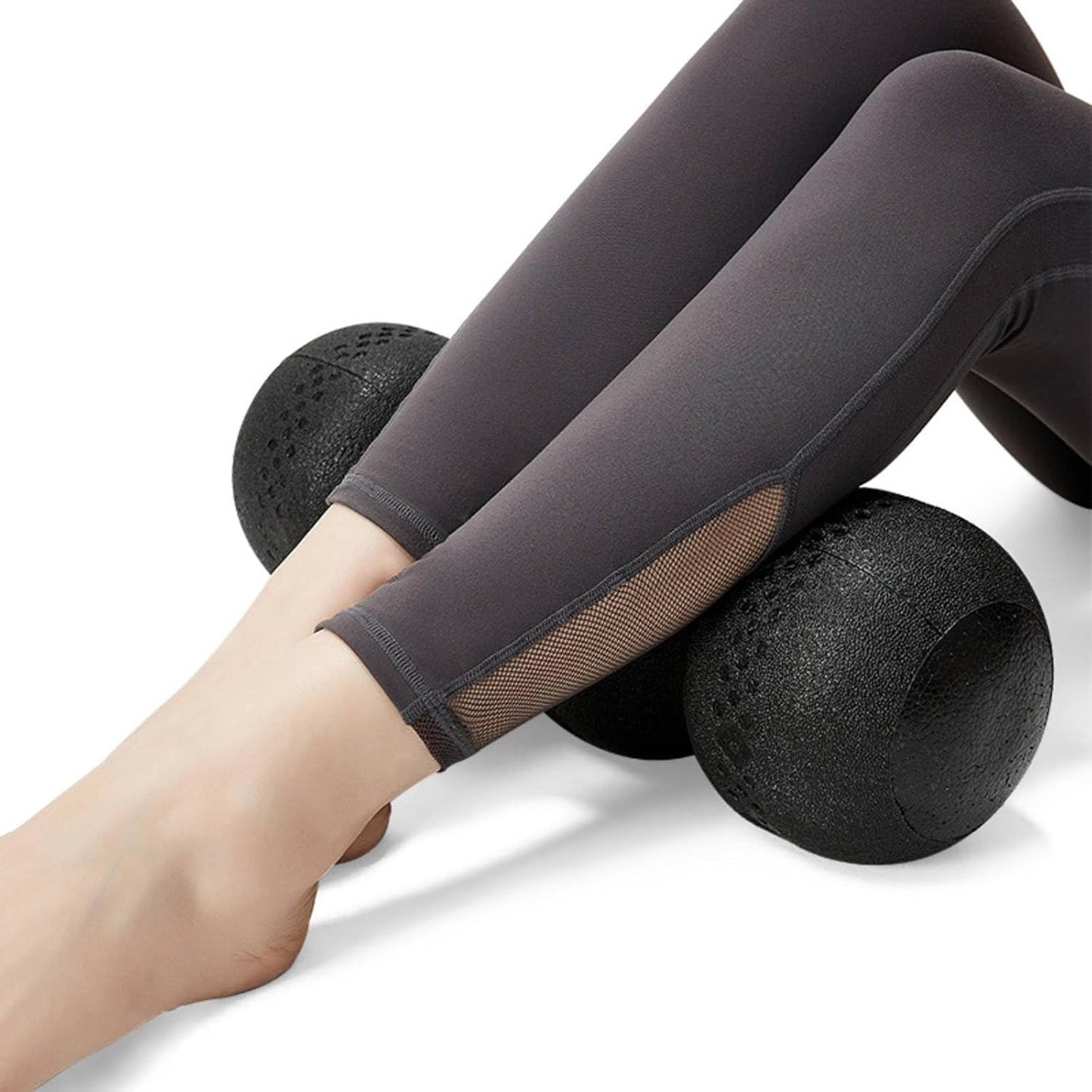 Wavy Foam Roller Deep Tissue Massage Expanded Polypropylene Foam Roller Lightweight Stretching Column for Athletes, Runners, Home Gym, Post-Workout, Pink, Hardness 55
