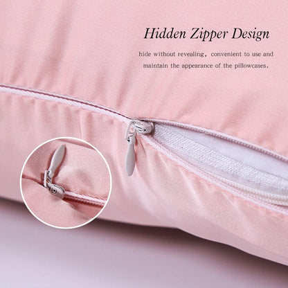 Jocoku 100% Mulberry Silk Pillowcases Set of 2 for Hair and Skin and Super Soft and Breathable Queen Size Nature Silk Pillowcases (Queen, Pink)