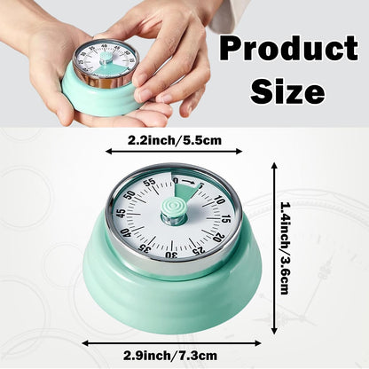 60-Minute Magnetic Visual Timer, Silent Operation and No Battery Needed, Time Management Tools for Kitchen, Homeschool Desk, Office Meetings & Home Learning Timer (Green-Pink)