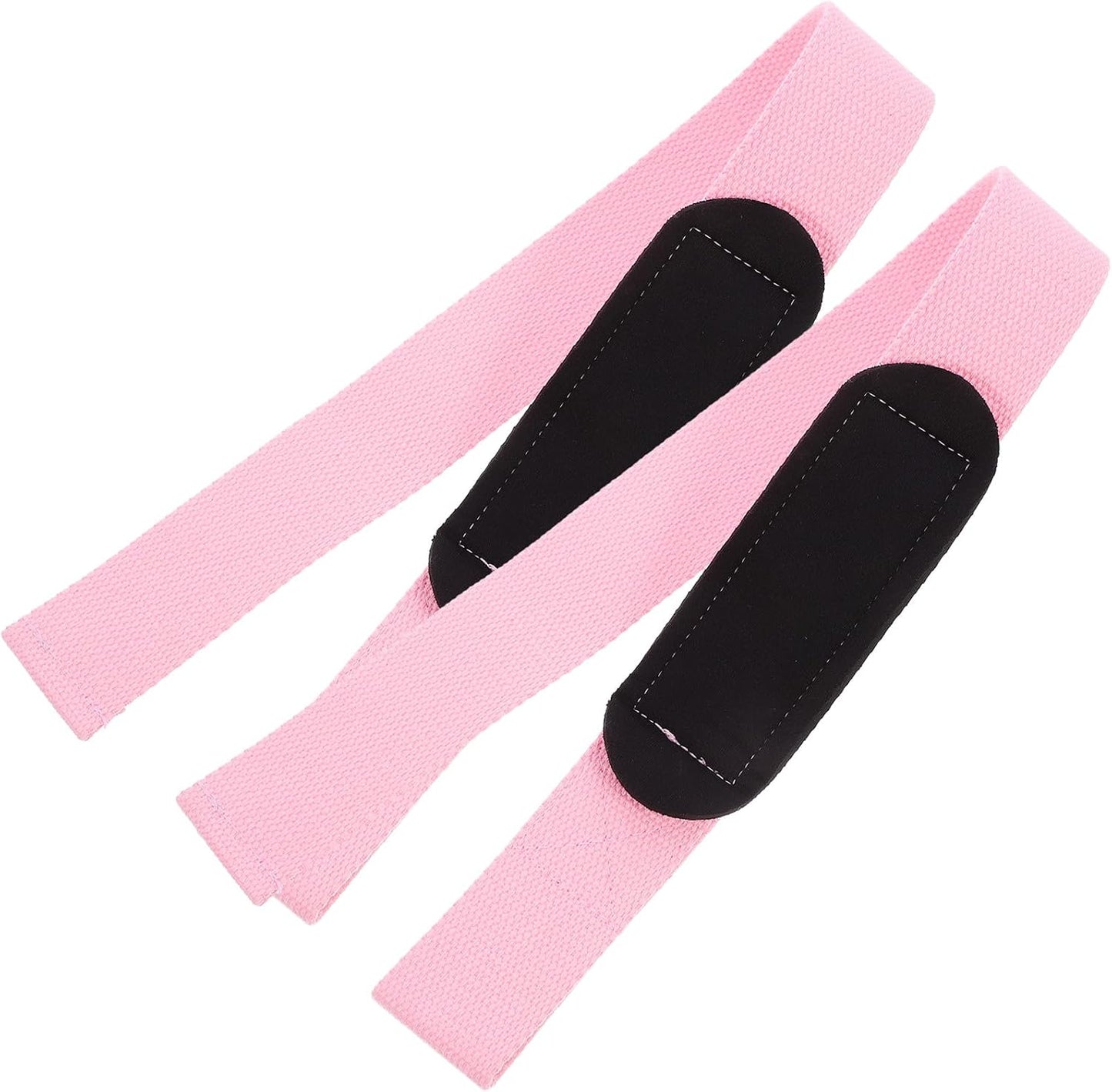 SOLUSTRE 2pcs Women’s Weightlifting Wrist Straps Pink Fitness Wrist Support Wraps for Deadlift Training Grip Workout Gym Protection