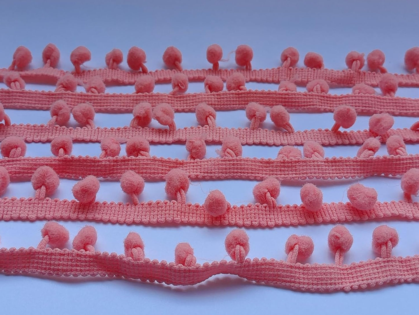 Pom Pom Trim 6 Yards 12mm Ball Fringe Trim for Sewing Accessory Decoration DIY Crafts (Peach, 12mm 181215)