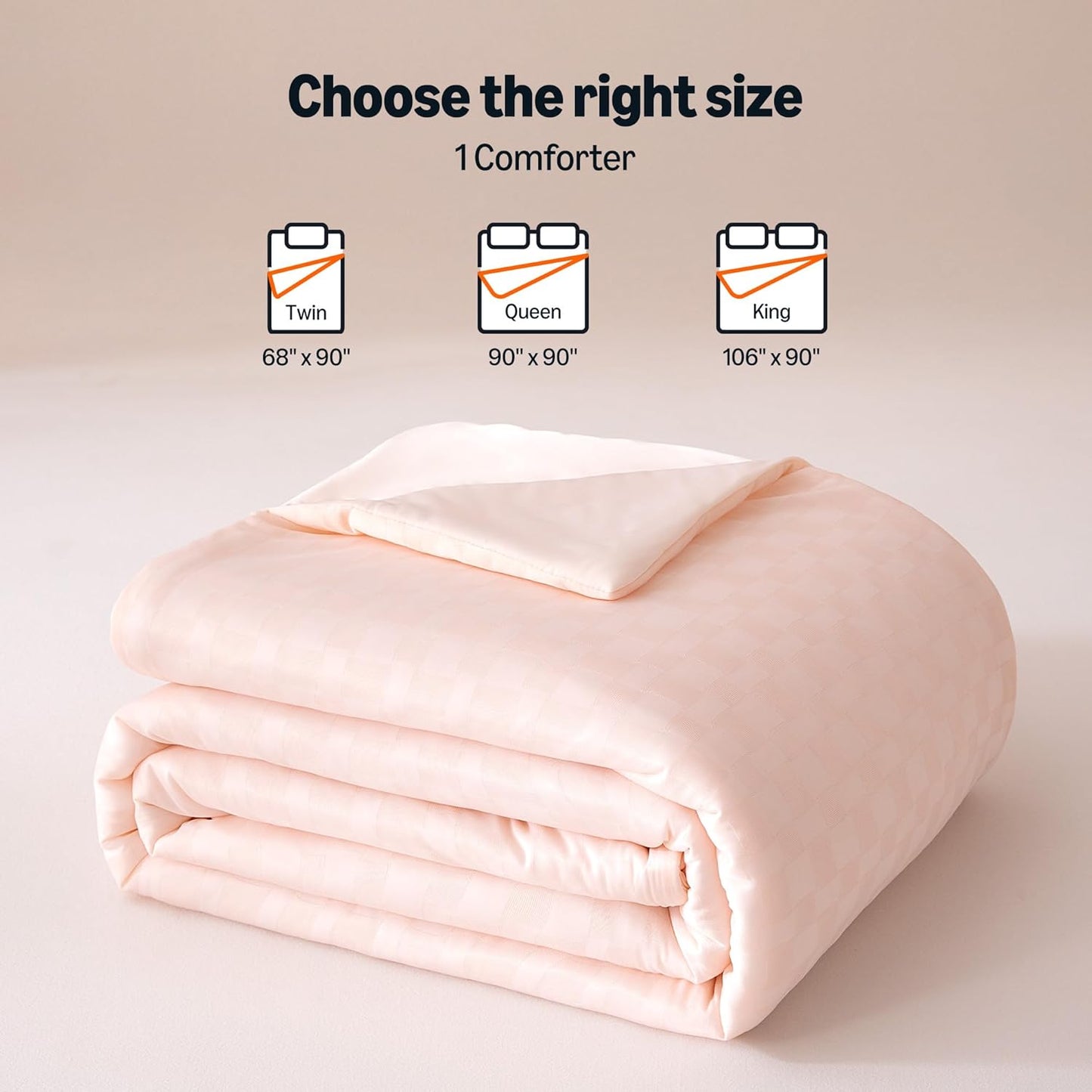 Amazon Basics Cooling Comforter, Soft Lightweight Waffle Weave Blanket for Hot Sleepers, Summer & All Season Bedding to Keep Cool for Night Sweats, 90"x90", Queen, Pink