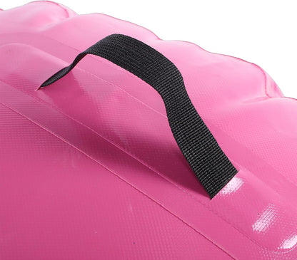 Luocute Inflatable Gymnastics Roller, PVC Back Handspring Trainer Tumbling Equipment with Manual Pump, for Indoor Outdoor Cheerleading Training 0.6x0.8m