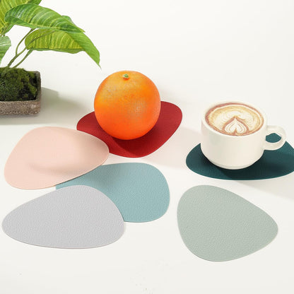 uxcell 4 Pcs Silicone Coasters for Drinks, 5 Inch Non-Slip Protective Cup Coaster Heat Resistant Glass Cushion for Bar Kitchen Office Decor, Light Pink
