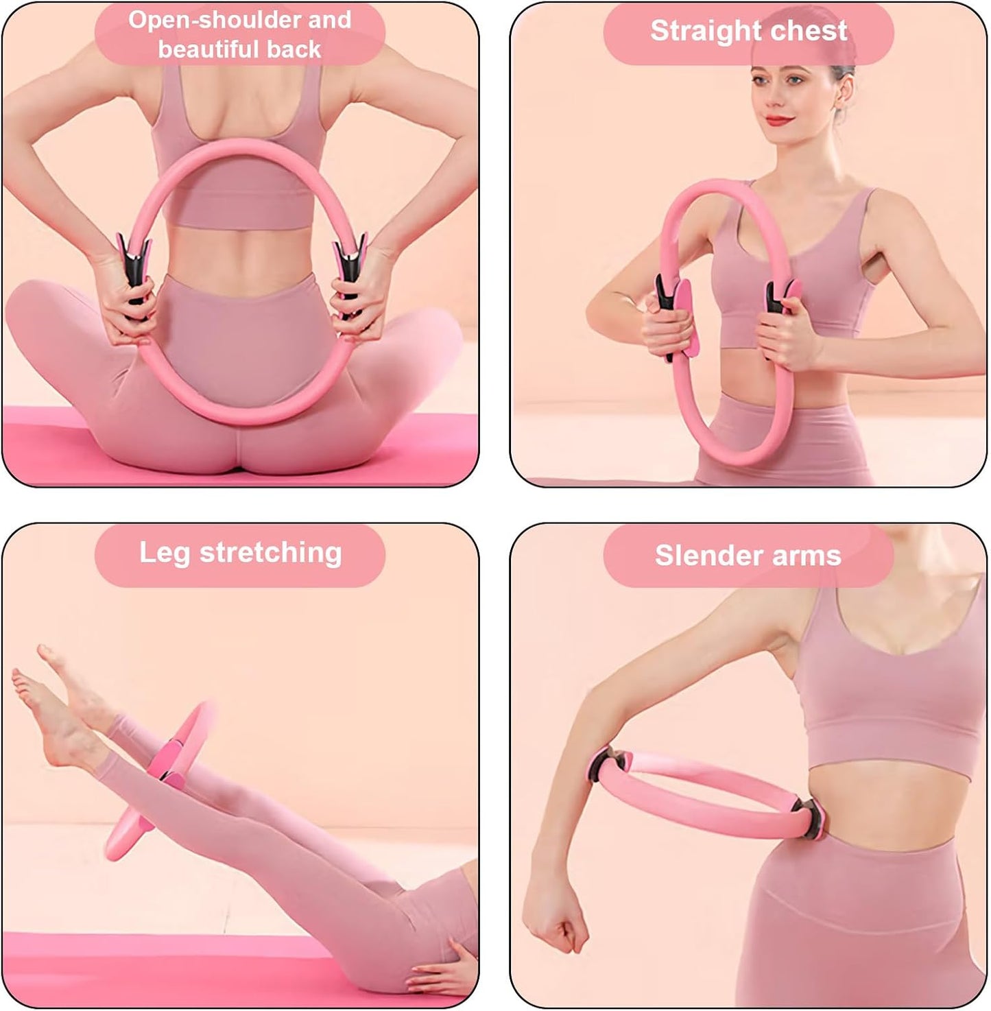 15 Inch Body Pilates Ring，Magic Circle Pilates Ring，Yoga Pilate Ring for Women