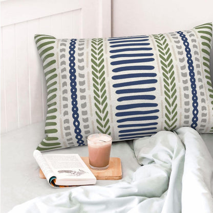 Pink Sage Green Pillow Covers 18x18 Inch 2 Pcs Boho Preppy Polka Dots Striped Decor Throw Pillows Modern Geometric Outdoor Farmhouse Decoration Pillowcase Linen Cushion Cover for Couch Sofa
