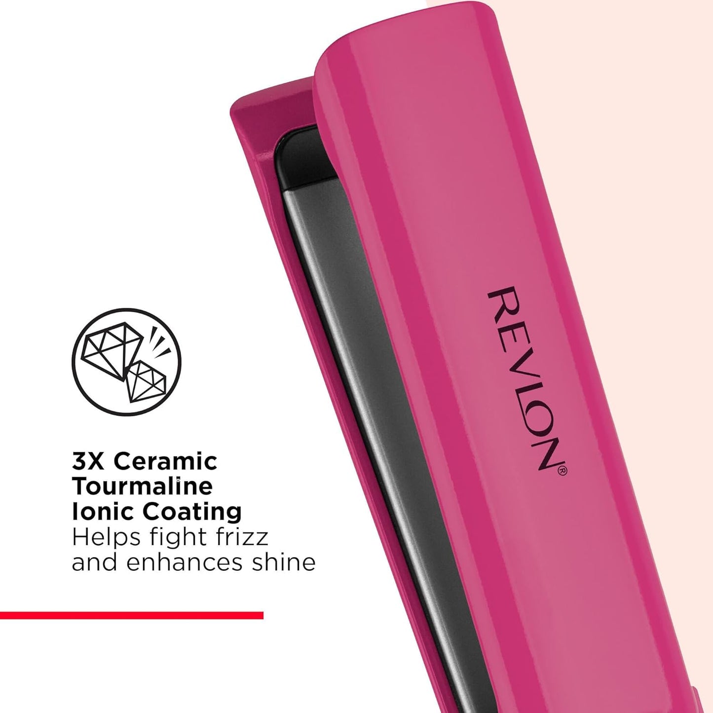 REVLON Smooth Brilliance Ceramic Extra Long Flat Iron, 1-1/2" inch