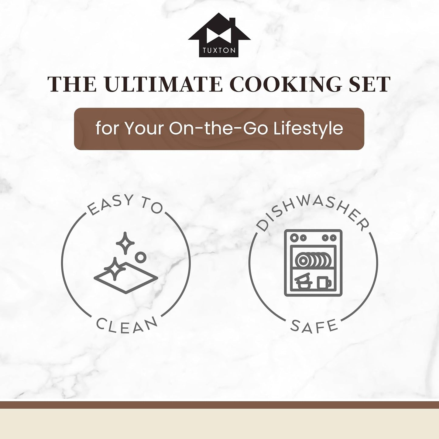 Non Stick Frying Pans - Tuxton Home Concentrix 2-Piece Stainless Steel Pan Set - Stove & Oven Compatible 8-inch & 11-inch Ceramic Frying Pan with Riveted Handles - Cinnebar Blush Pink Nonstick Pan Set