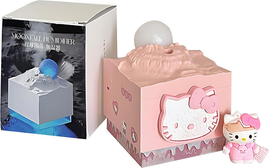 Cartoon Kitty Portable Small Humidifier, USB Personal Desktop Humidifier, suitable for cars, offices, bedrooms, ambient decoration, holiday gifts, ultra-quiet. (Pink)
