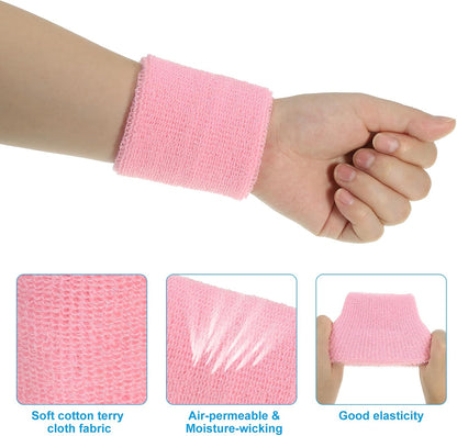 PATIKIL Sports Wristband Athletic Terry Cloth Absorbent Wrist Sweatband for Tennis Basketball Working Out Running