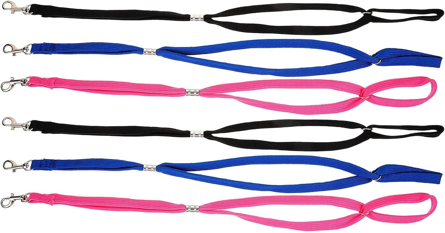 Cabilock 6pcs Adjustable Dog Grooming Loops Nylon Bathing Straps Slip Leashes for Small Dogs Pet Grooming Table Cord Blue Dark Gray Rose Pink
