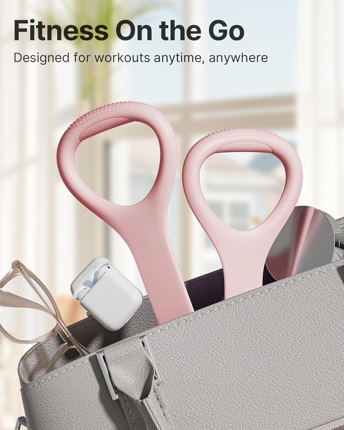 YOTTOY Figure 8 Resistance Band, Elastic Resistance Band with Comfortable Handles for Home Workout, Physical Therapy, Arm, Leg & Glute Training