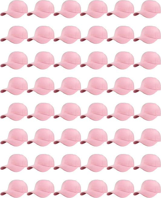 Gelante Bulk Plain Blank Baseball Caps Adjustable Back Strap.