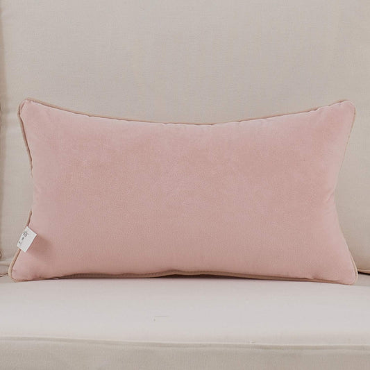 Avigers 12 x 20 Inch Pink Gold Leather Striped Lines Velvet Cushion Case Luxury Modern Throw Pillow Cover Decorative Pillow for Couch Living Room Bedroom Car