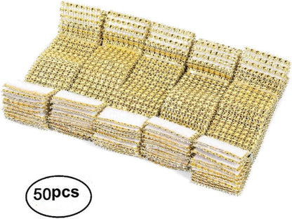 King&Pig 50pcs Plastic Napkin Rings Hotel Wedding Chair Sash Napkin Rings for Party Decorations (Pink)