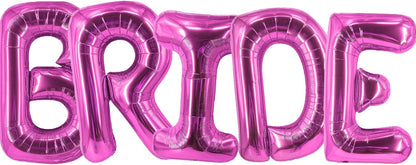 Rose Red Bride Balloons 40 Inch Hot Pink Wedding Letter Balloons for Bachelorette Party Decorations Engagement Party Decoration Wedding Party Supplies Party Balloon Sets-5 Pcs