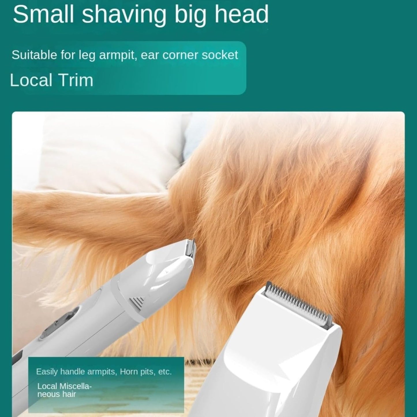 Four-in-One Pet Hair Shaving Artifact, Waterproof and Easy to Wash and Shave Feet, Grinding Armor Without Hurting Claws, Low Noise Built-in Battery