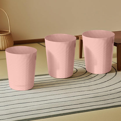 Small Plastic Trash Can - 1.8 Gallon - Pink - Wastebasket Garbage Can Container - Bathrooms, Laundry Room, Kitchens, Offices