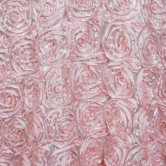 Efavormart Wonderland Rosette Premium Table Runners for Weddings Party Banquets Decor Fit Rectangle and Round Table - Blush