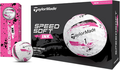 TaylorMade SpeedSoft Golf Balls, Maximum Distance with Ultra-Soft Feel, Perfect for Off The Tee and Around The Green