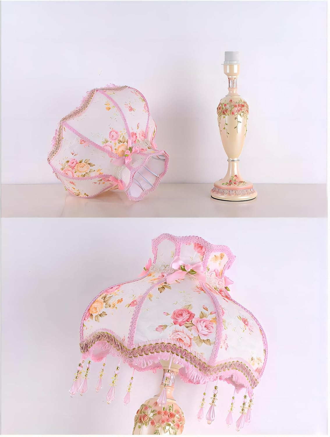 LIGHTLAND European-Style Garden lamp Creative Warm Pink lamp Bedroom Bedside nightlight