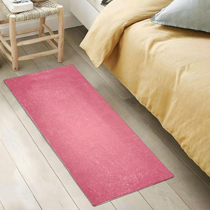 Plain Pink Solid Color Bath Mat, Dry Quickly Non Slip Absorbent Bath Rug, Soft Living Room Bedroom Home Floor Mats, Bath Mats for Bathroom, Tub and Shower 20" x 39"