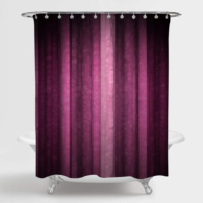 Gibelle Pink Striped Shower Curtain, Hot Pink Neon Pink Cute Shower Curtain Set with 12 Hooks, Abstract Mosaic Glass Texture and Dark Stripe Art Waterproof Fabric Bathroom Decor, 72" W x 72" L