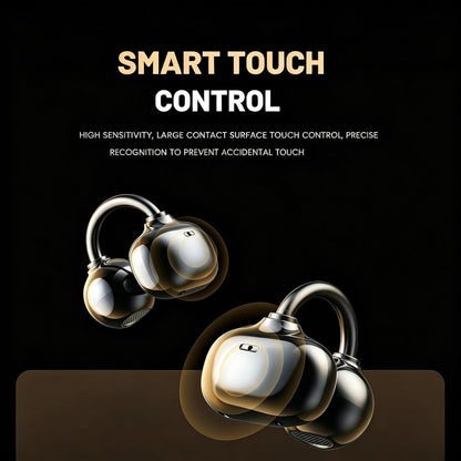 Open Ear Earbuds Clip on Earbuds Earbuds for Small Ears with Spatial Audio,Invisible Fit Air Conduction Headphones, Bluetooth 6.0 Open-Ear Clip for Running,Work & All-Day Comfort. (Rose Gold)